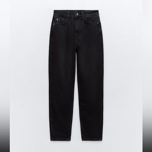 NWT - ZARA - HIGH RISE SLIM MOM LEG ANKLE COMFORT JEANS